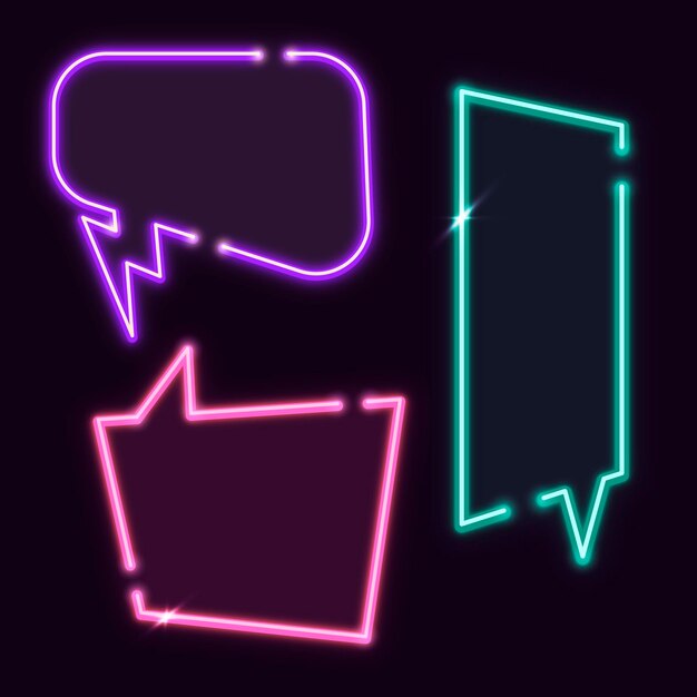 Vector de colección de elementos de diseño de globo de discurso colorido