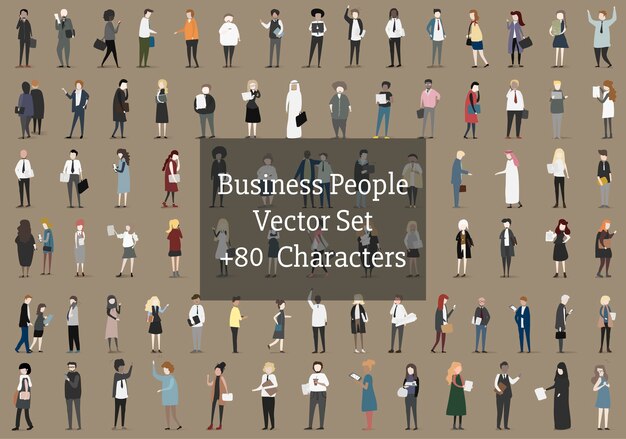 Vector colección de gente de negocios