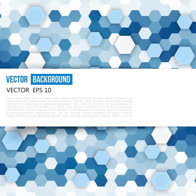 Vector de color abstracto 3d hexagonal.