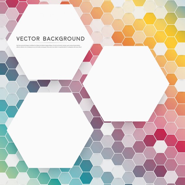 Vector de color abstracto 3d hexagonal.