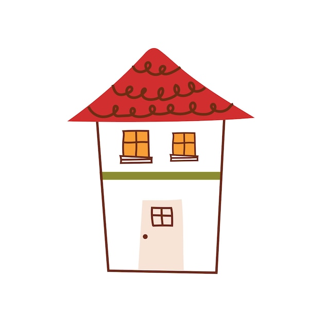 Vector colorido de casa con diseño lineal
