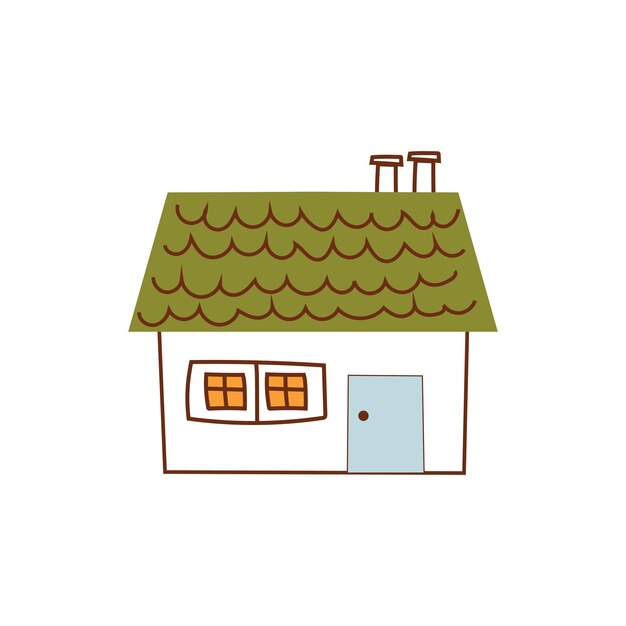 Vector colorido de casa con diseño lineal