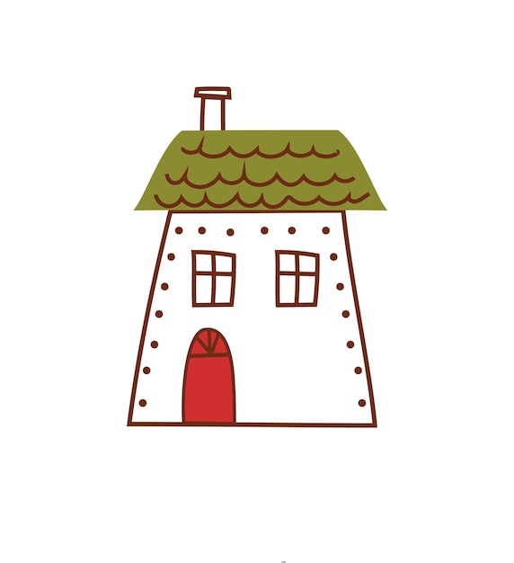 Vector colorido de casa con diseño lineal