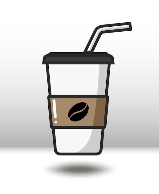 Vector colorido icono de café aislado sobre fondo blanco.