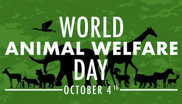 Vector gratuito vector de concepto del día mundial del bienestar animal