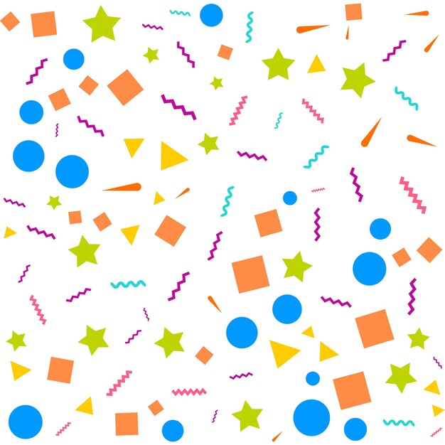 Vector de confeti colorido