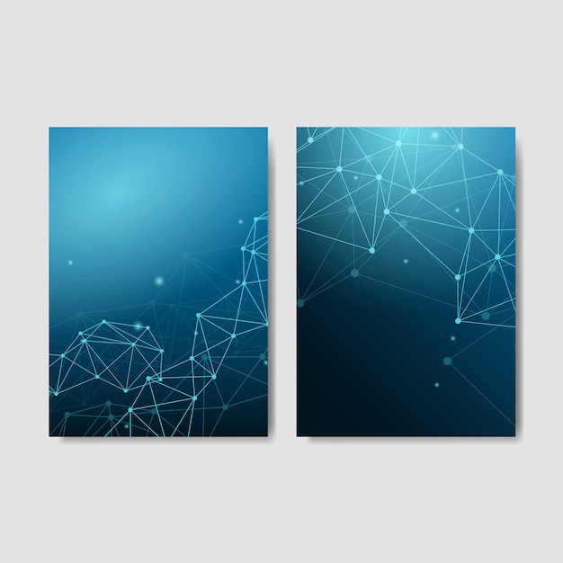 Vector conjunto abstracto azul textura neural