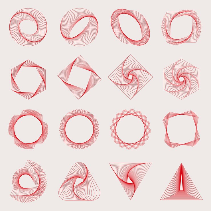 Vector gratuito vector de conjunto de elementos geométricos abstractos