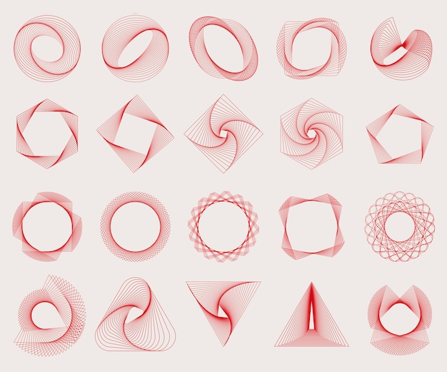 Vector de conjunto de elementos geométricos abstractos