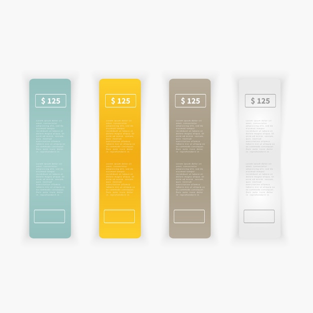 Vector Conjunto de etiquetas de rectángulo en blanco