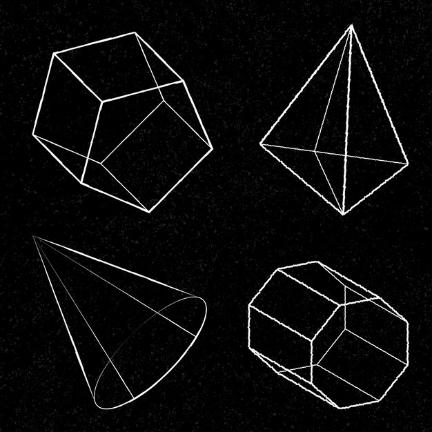 Vector de conjunto de formas geométricas 3D