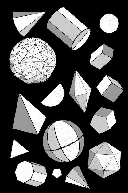 Vector de conjunto de formas geométricas 3D