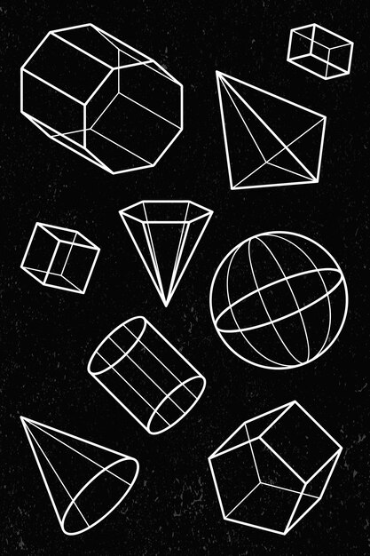 Vector de conjunto de formas geométricas 3D