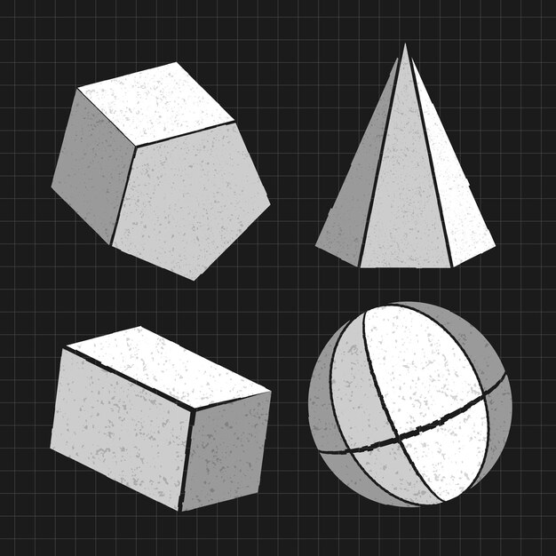 Vector de conjunto de formas geométricas 3D