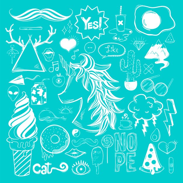 Vector conjunto de iconos femeninos