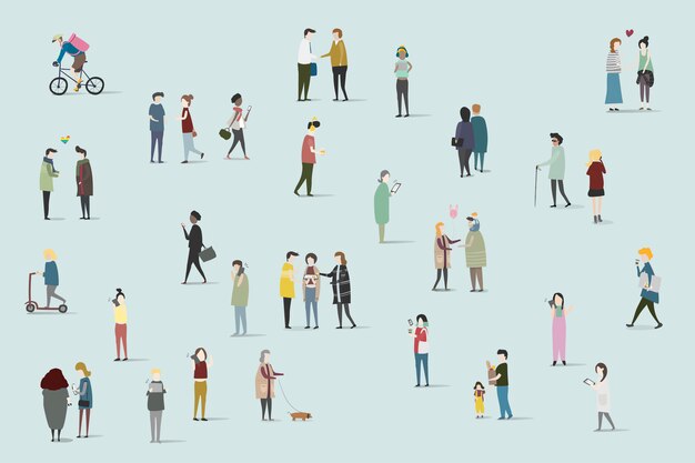 Vector conjunto de personas ilustradas