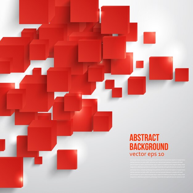 Vector cuadrado. Tarjeta de fondo abstracto rojo.