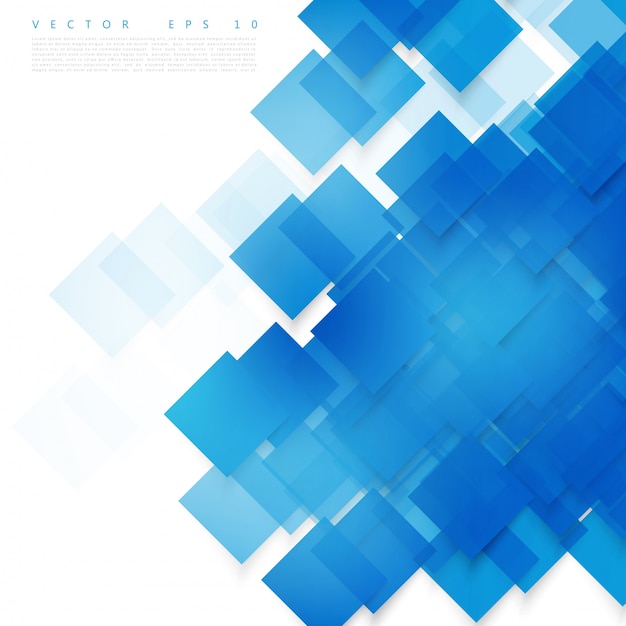 Vector gratuito vector cuadrados azules. fondo abstracto.