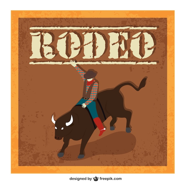 Vector gratuito vector dibujo de rodeo