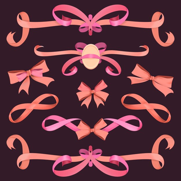 Vector de diferentes banderas de la cinta