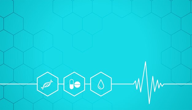 vector de diseño de banner cardio con estilo médico y de atención médica