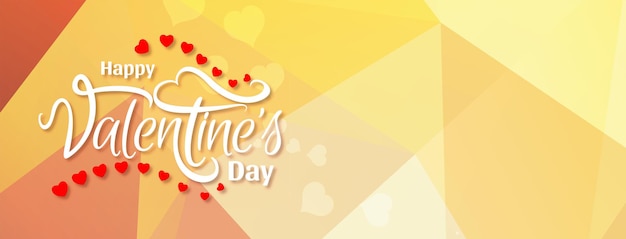 Vector gratuito vector de diseño de banner de corazones rojos hermoso feliz día de san valentín