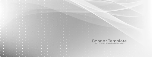 Vector de diseño de banner de estilo de onda elegante abstracto