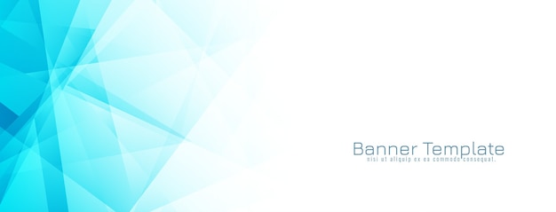 Vector de diseño de banner geométrico azul abstracto