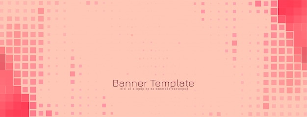 Vector de diseño de banner de mosaico moderno abstracto