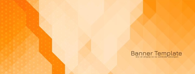 Vector de diseño de banner de patrón de mosaico triangular amarillo y rojo