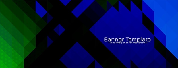 Vector de diseño de banner de patrón de mosaico triangular geométrico abstracto