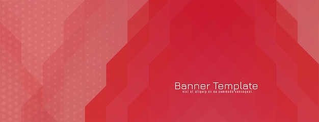 Vector gratuito vector de diseño de banner de patrón de mosaico triangular poligonal rojo suave