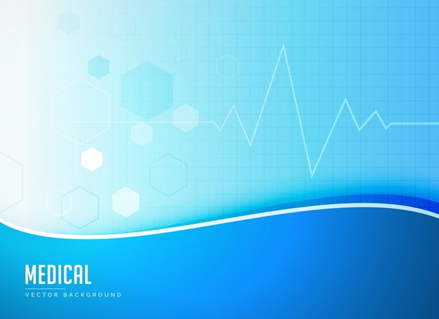 Vector de diseño de cartel azul concepto de fondo médico