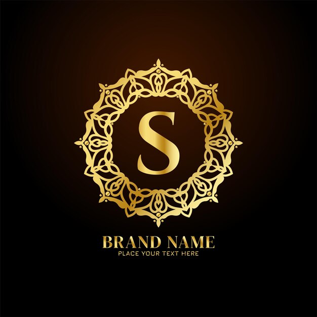 Vector de diseño de concepto de logotipo de marca de lujo de letra S