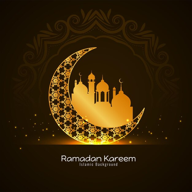 Vector de diseño de fondo de celebración del mes sagrado islámico de Ramadán Kareem