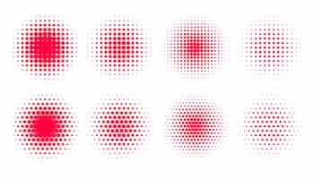 Vector gratuito vector de diseño de fondo de círculos rosa de semitono abstracto grunge