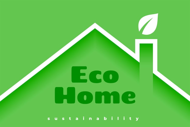 Vector gratuito vector de diseño de fondo de concepto de vivienda verde ecológico