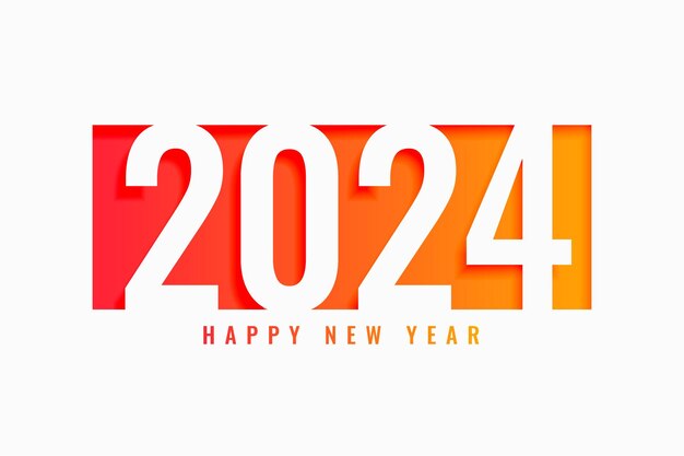 vector de diseño de fondo de evento creativo feliz año nuevo 2024