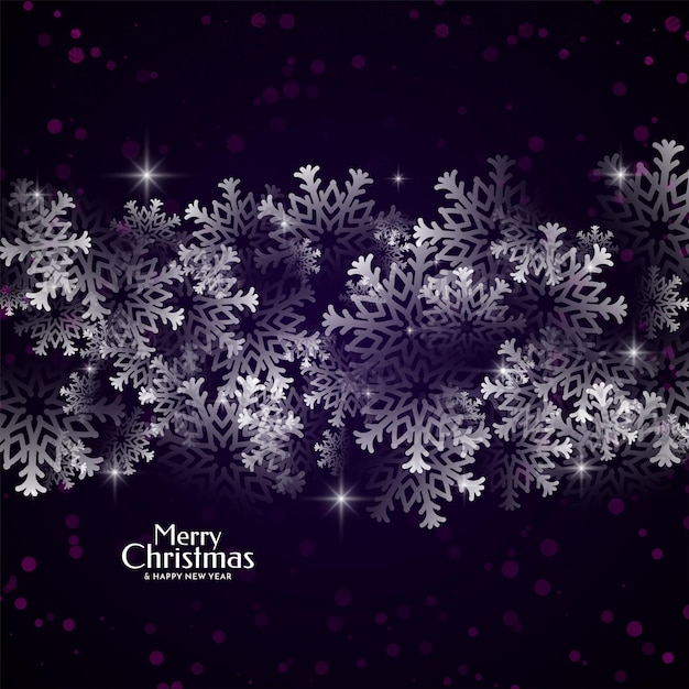 Vector de diseño de fondo de feliz Navidad festival blanco copos de nieve