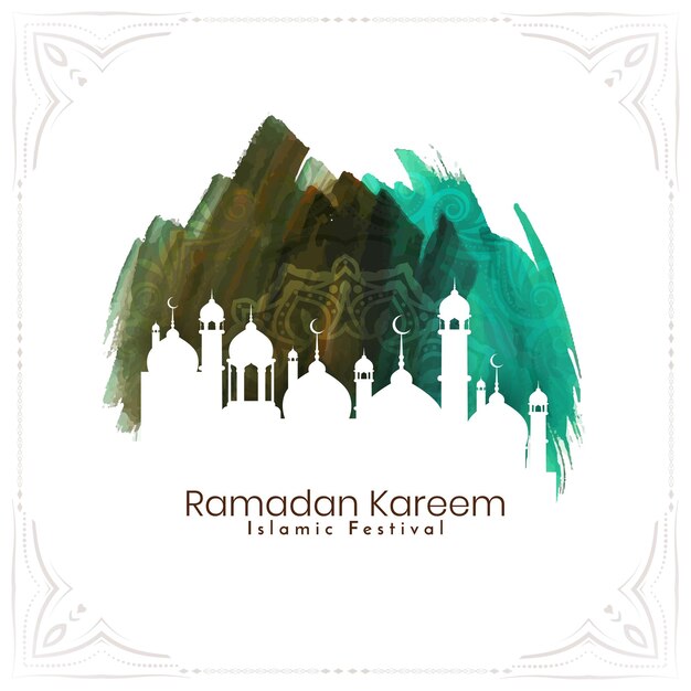 Vector de diseño de fondo de festival religioso islámico de Ramadán Kareem