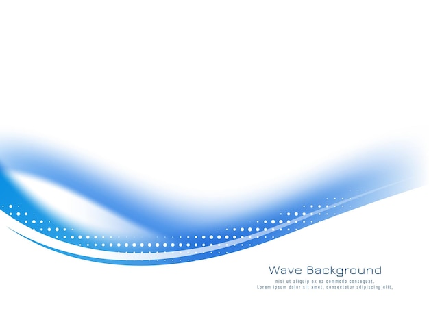 Vector de diseño de fondo de onda azul con estilo abstracto