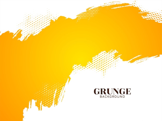 Vector de diseño de fondo de textura grunge amarillo y blanco abstracto