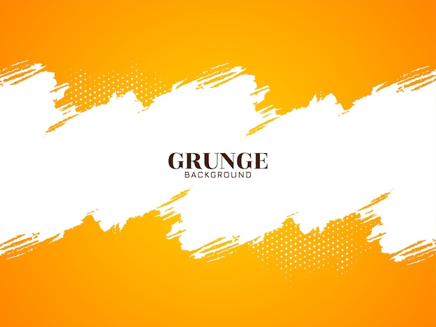 Vector de diseño de fondo de textura grunge amarillo y blanco abstracto