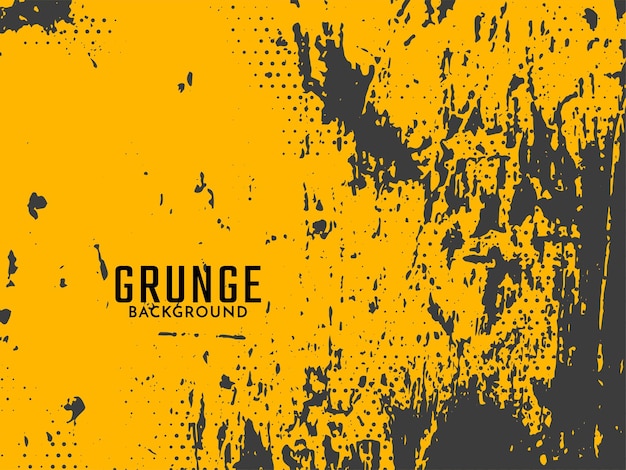 Vector gratuito vector de diseño de fondo de textura grunge áspero amarillo y negro abstracto