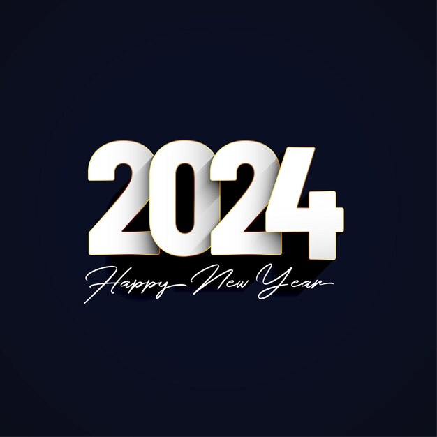 vector de diseño de fondo de vacaciones de víspera de año nuevo simple y elegante 2024