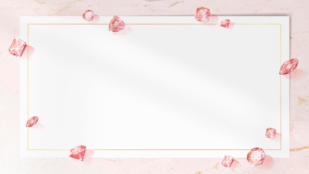 Vector de diseño de gema de cristal rosa