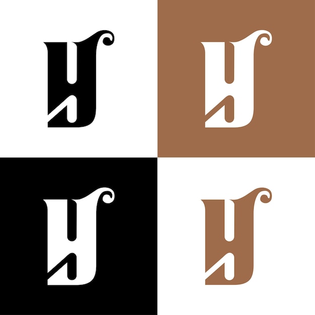Vector de diseño de la letra y del icono del logotipo
