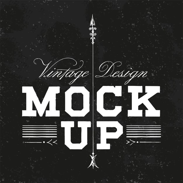 Vector de diseño de logo vintage maqueta
