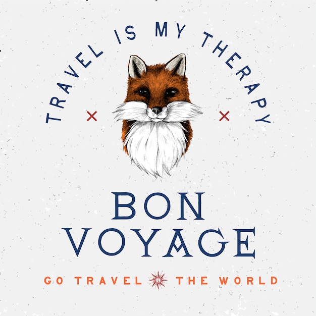 Vector de diseño de logotipo de Bon voyage