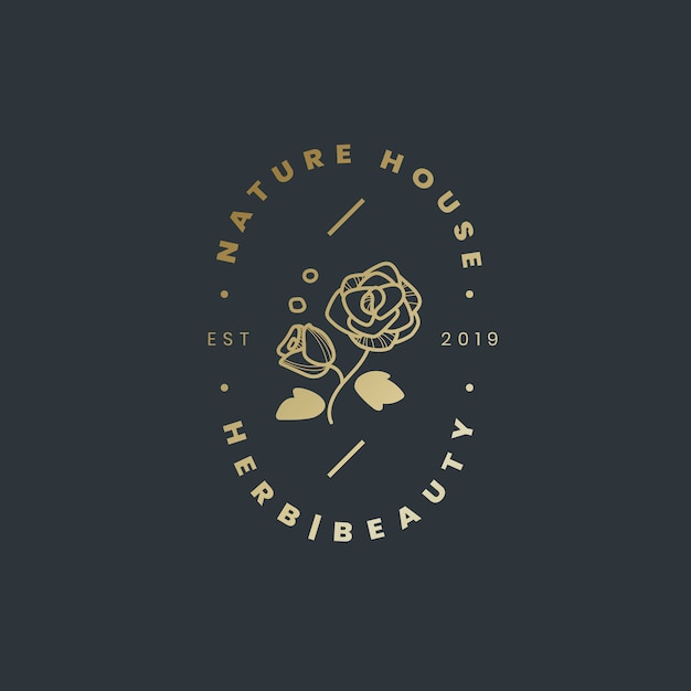 Vector de diseño de logotipo de casa de naturaleza